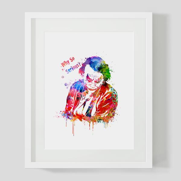 600x600 Joker Watercolor Painting (Limited Edition) Kapow Style - Watercolor Joker