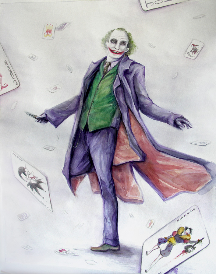 709x900 Joker Watercolor By Tealover007 - Watercolor Joker