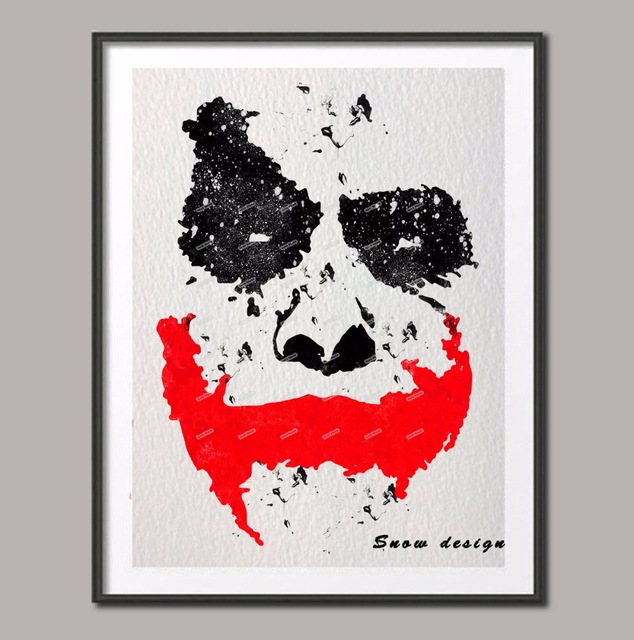 634x640 Original Watercolor The Joker Heath Ledger Poster Print Pictures - Watercolor Joker