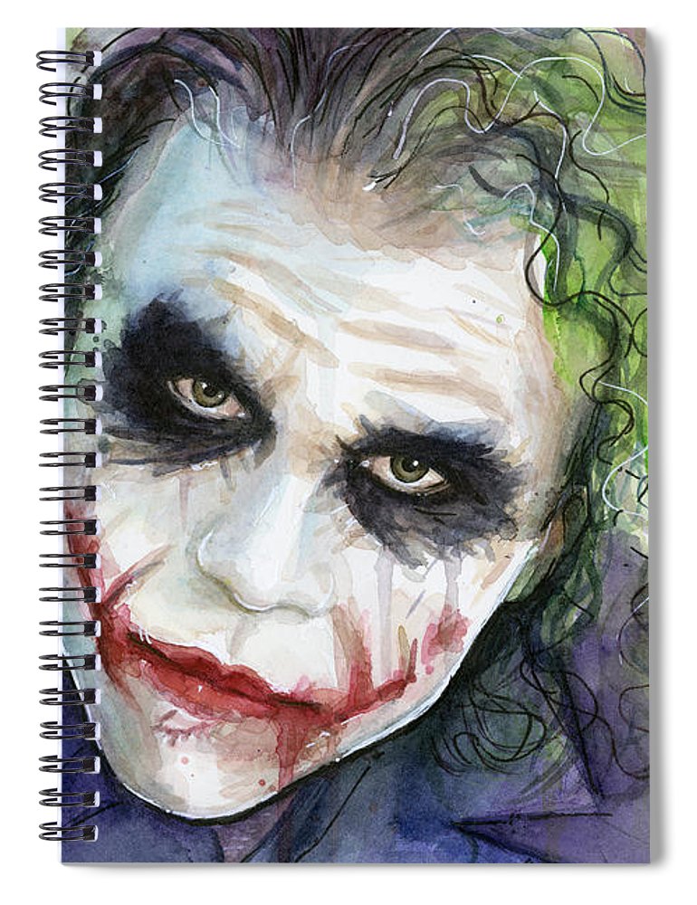 770x1000 The Joker Watercolor Spiral Notebook For Sale By Olga Shvartsur - Watercolor Joker