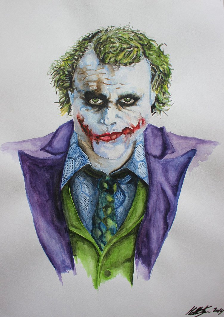 751x1063 Watercolor Joker By Pinkie006 - Watercolor Joker