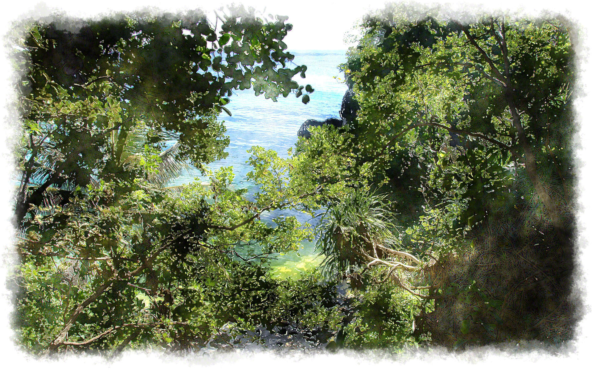 1920x1199 Watercolor Tropical Jungle - Watercolor Jungle