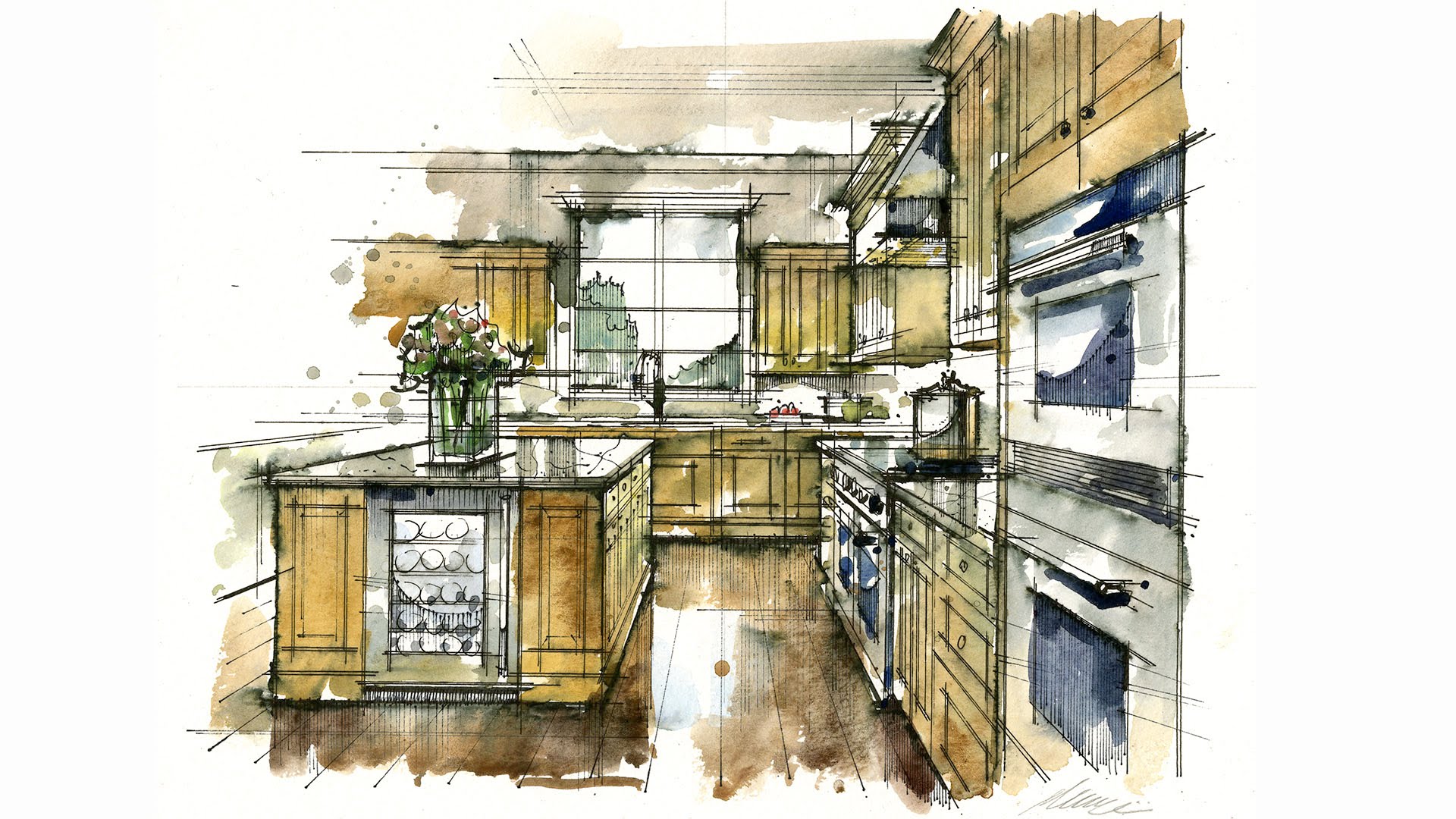 1920x1080 Tutorial - Watercolor Kitchen