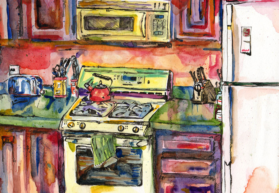 900x625 Food Jennifer Tracy - Watercolor Kitchen