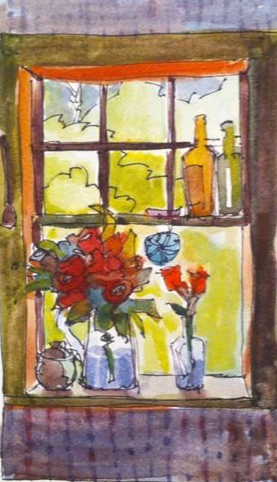 919x1600 Jody Regan Paints Roses - Watercolor Kitchen