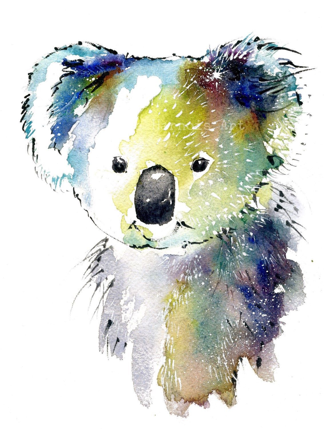 1133x1500 Koala Bear Art, Watercolor Art Print, Bear, Interior Design, Wall - Watercolor Koala
