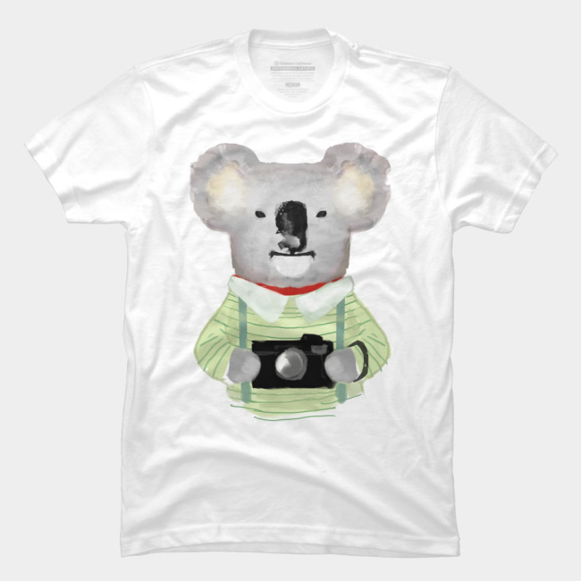 650x650 Koala Bear In Clothes Watercolor Animal Art T Shirt By - Watercolor Koala