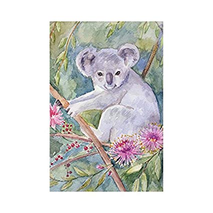 425x425 Usophia Watercolor Koala Polyester Garden Flag House - Watercolor Koala