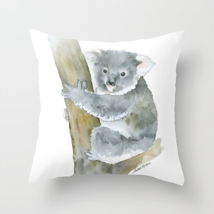 700x700 Koala Watercolor Painting Throw Pillow By Susanwindsor Society6 - Watercolor Koala