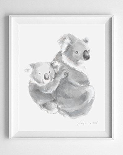 396x500 Koala Watercolor Painting Handmade - Watercolor Koala