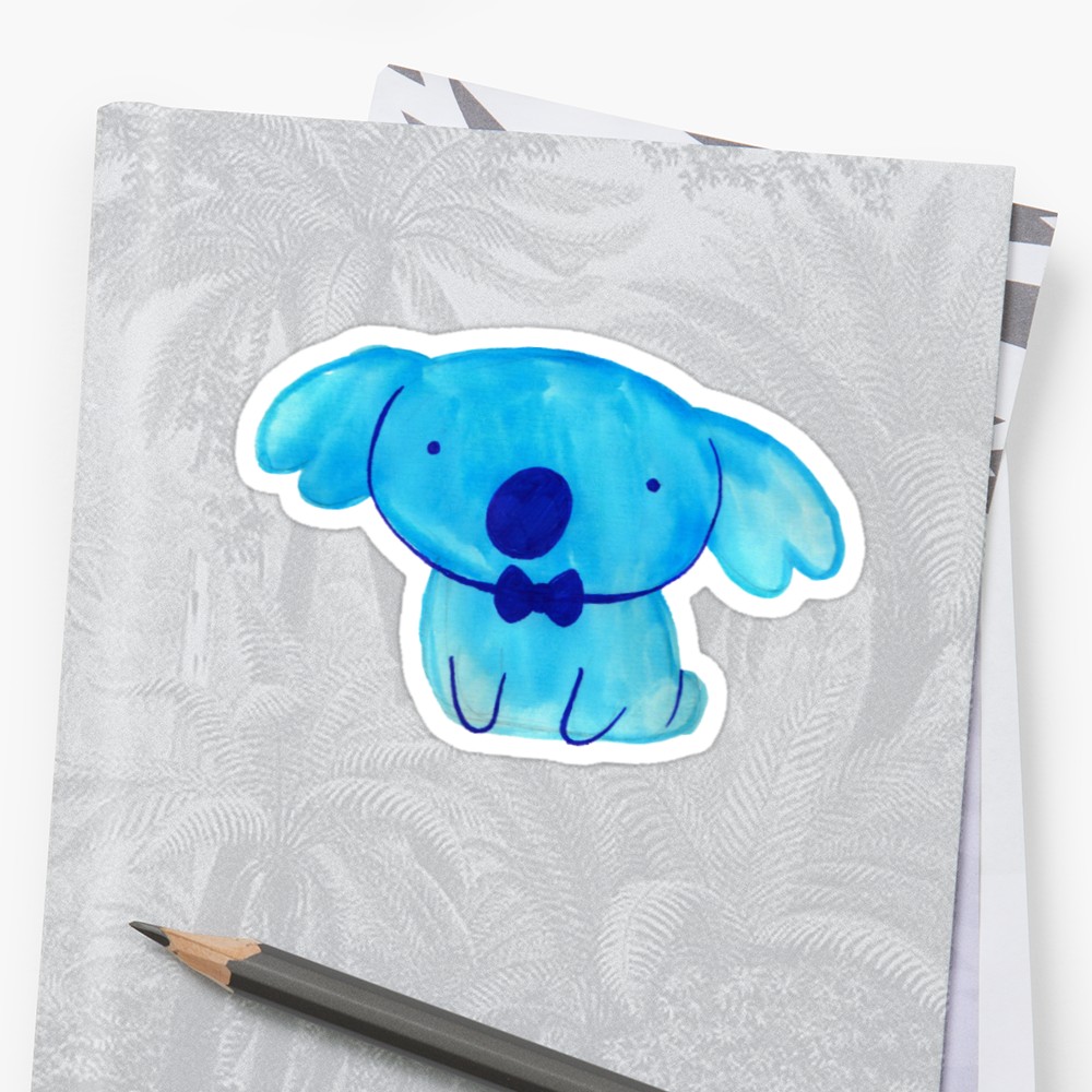 1000x1000 Blue Watercolor Koala Stickers By Saradaboru Redbubble - Watercolor Koala