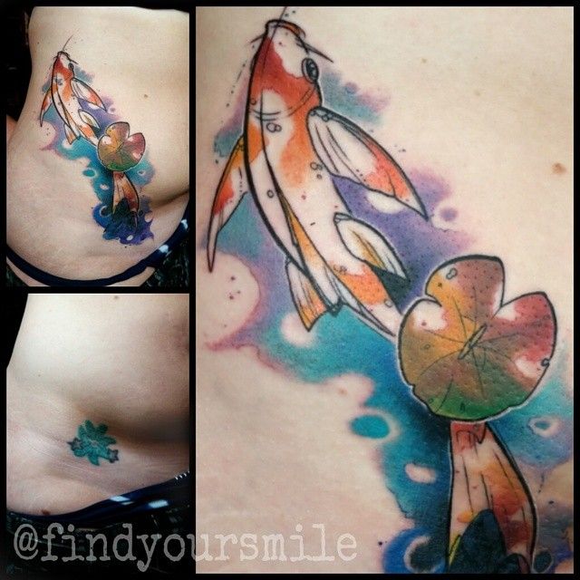 640x640 Watercolor Tattoo - Watercolor Koi Tattoo