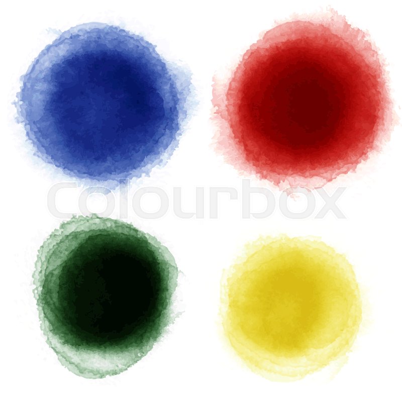 800x796 Set Of Watercolor Labels Design Elements,aquarelle Vector - Watercolor Labels