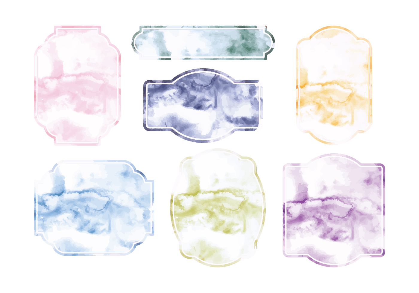 1400x980 Watercolor Label Free Vector Art - Watercolor Labels