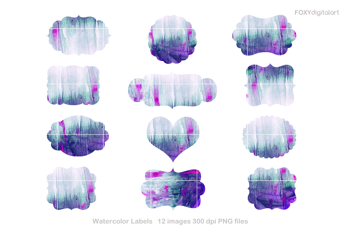 1160x772 Watercolor Label Gift Tags By Foxydigitalart - Watercolor Labels