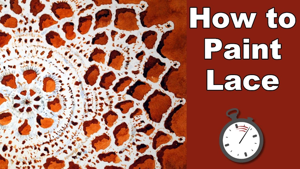 1280x720 How To Paint Lace In Watercolor Time Lapse - Watercolor Lace