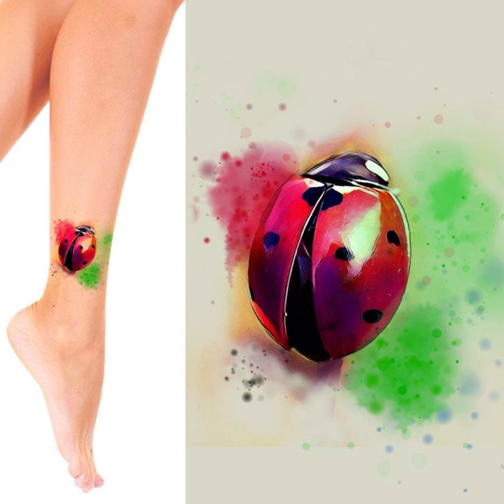 728x728 Cool Ladybug Tattoos Best Tattoo Ideas Gallery - Watercolor Ladybug Tattoo
