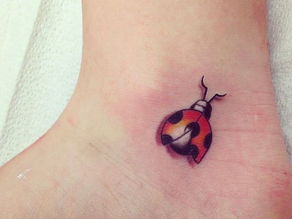600x450 Beautiful Ladybug Tattoos Ideas - Watercolor Ladybug Tattoo