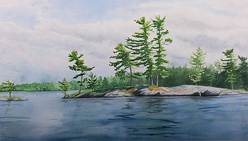 500x285 Water, Lake And River Watercolor Paintings By Debbie Homewood - Watercolor Lake