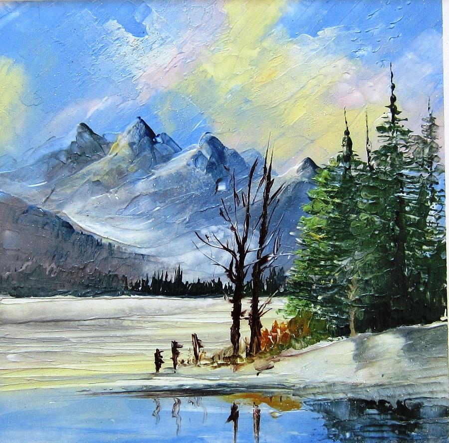 Watercolor Lake Scenes