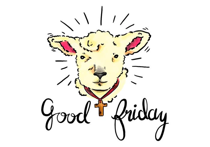 700x490 Watercolor Good Friday Lamb Illustration - Watercolor Lamb