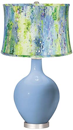 250x445 Placid Blue Cool Watercolor Shade Ovo Table Lamp - Watercolor Lamp