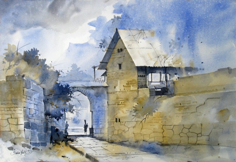 800x550 Watercolour Landscapes By Artist Sachin Naik Landscape Art - Watercolor Landscape