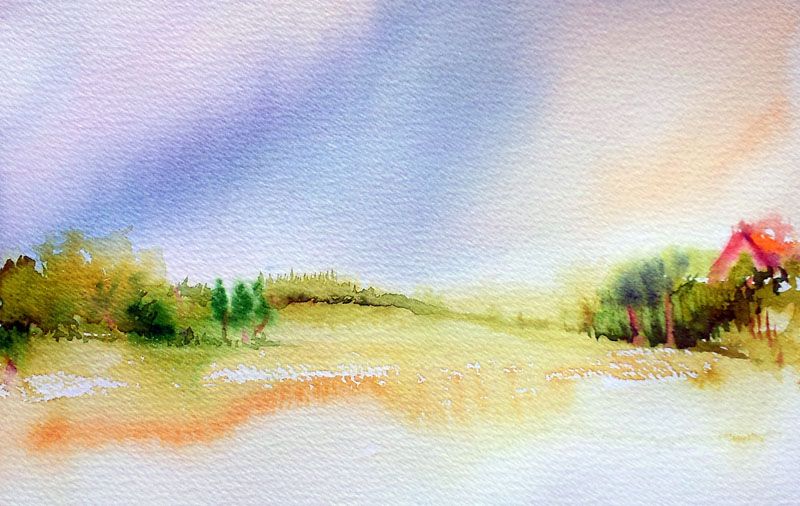 800x506 Watercolor Landscapes For Beginners Easy Landscape Watercolor - Watercolor Landscape