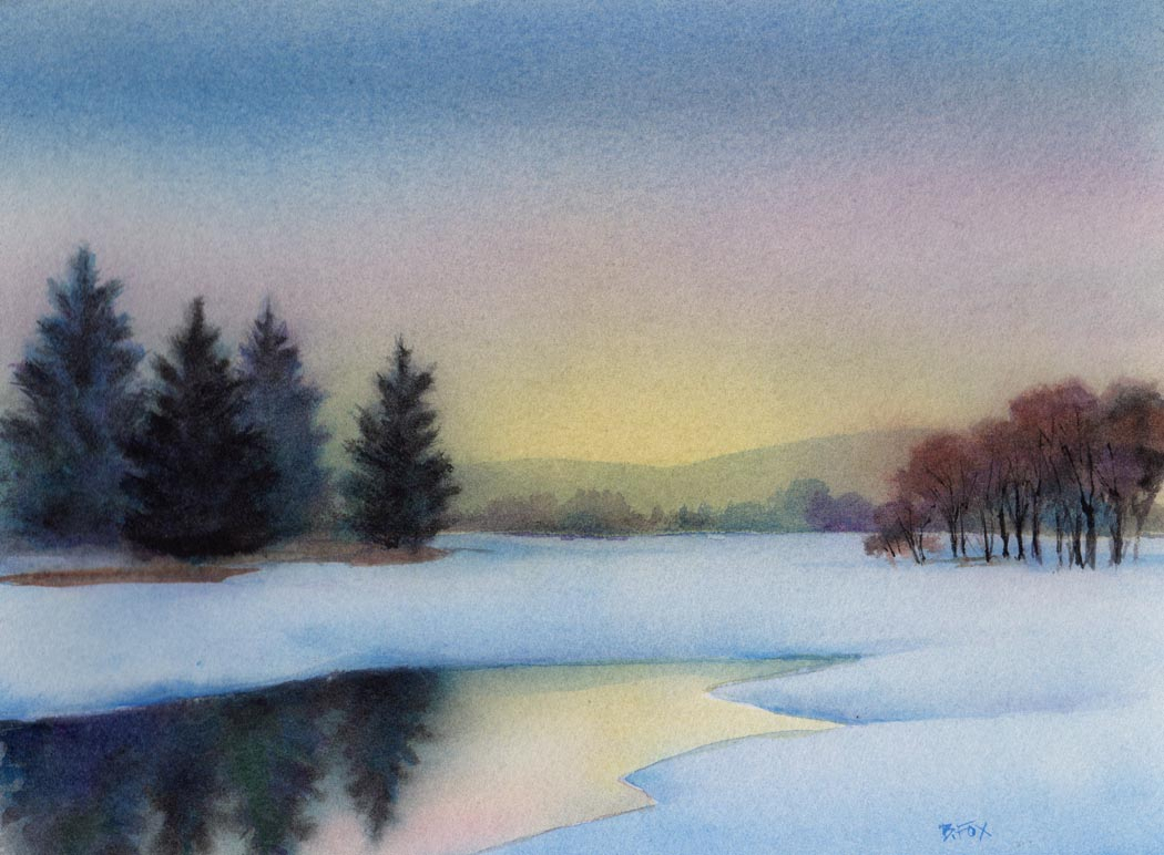 1050x772 Easy Watercolor Paintings Of Landscapes Easy Watercolor Landscape - Watercolor Landscape Easy