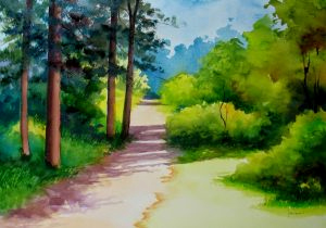 300x210 50 Awesome Watercolor Landscapes Youtube Lanscaping Inspiration - Watercolor Landscape Easy