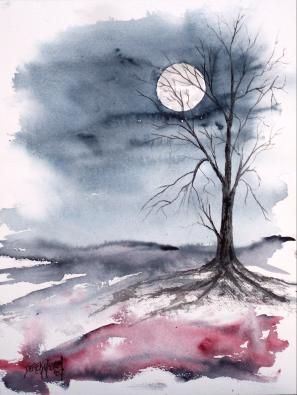 297x395 Easy Watercolor Landscape Painting Watercolor Paintings Art - Watercolor Landscape Easy