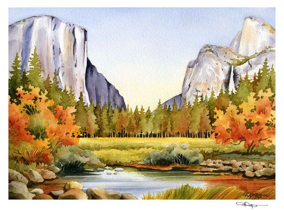 570x422 Gallery Watercolor Landscape Painting Technique, - Watercolor Landscape Ideas