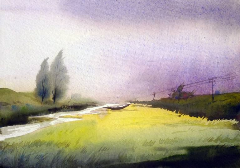 770x539 Pin By Jazmin Ruiz On Watercolor Watercolor - Watercolor Landscape Ideas