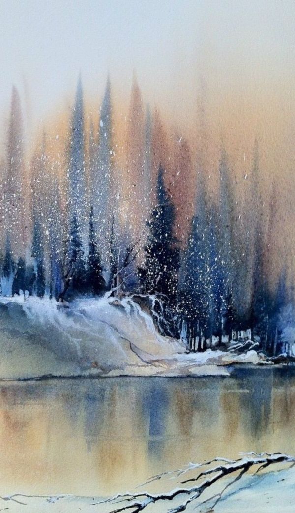 600x1043 80 Easy Watercolor Painting Ideas For Beginners Easy Watercolor - Watercolor Landscape Ideas
