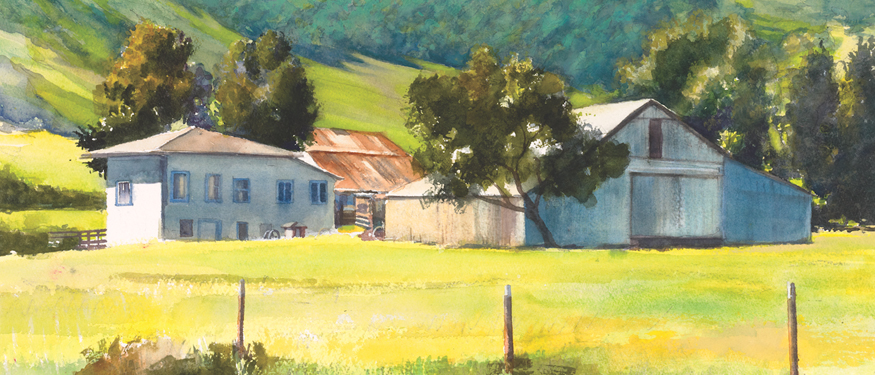 875x375 Urbanrural Landscapes In Watercolor Sonoma Community Center - Watercolor Landscape Images