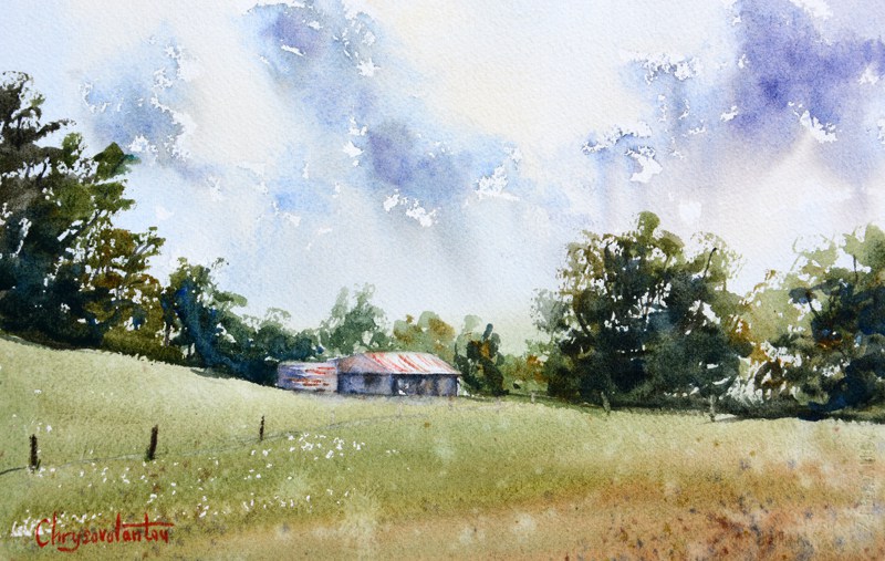 800x507 Watercolor Landscapes Chrysovalantou Mavroudis Watercolour Artist - Watercolor Landscape Images