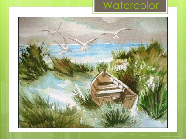 638x479 Watercolor Landscape Powerpoint - Watercolor Landscape Images