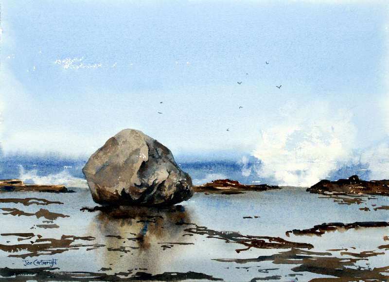 800x580 Watercolor Paintings Boats And The Sea Gallery Seascapes - Watercolor Landscape Ocean