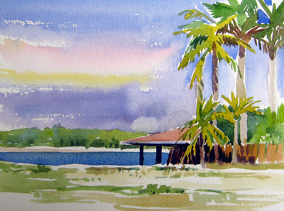 400x297 Watercolor Amp Pastel Paintings For Sale - Watercolor Landscape Ocean