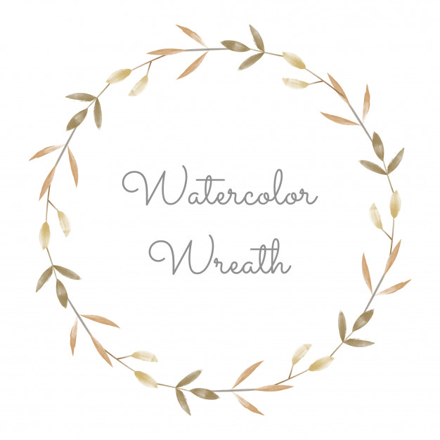 626x626 Watercolor Laurel Wreath Vector Premium Download - Watercolor Laurel