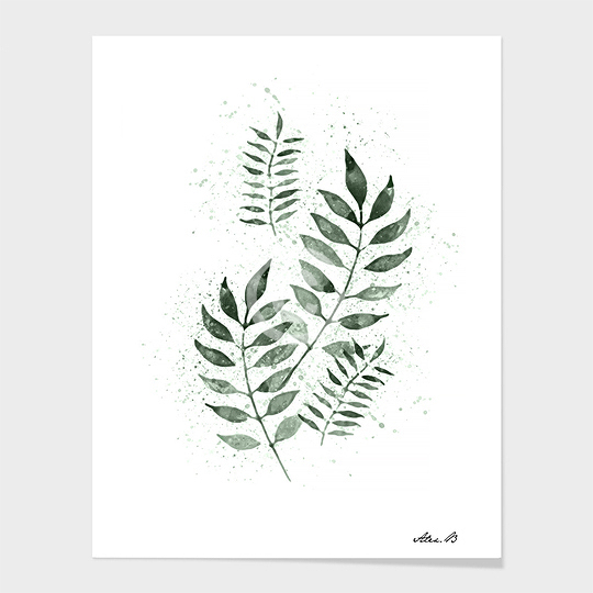 540x540 Watercolor Leaf Art - Watercolor Leaf Art