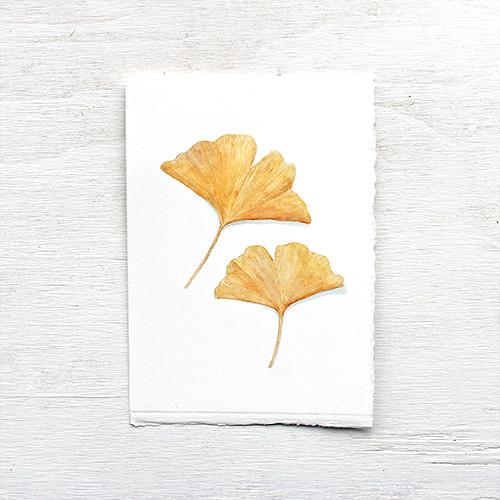 500x500 Original Watercolor - Watercolor Leaf Painting