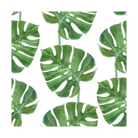 473x473 Watercolor Monstera Leaf Pattern Prints By Mart M - Watercolor Leaf Prints