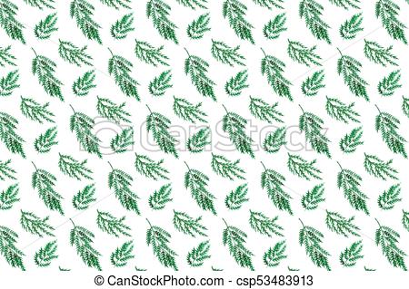 450x319 Seamless Pattern With Watercolor Leaves. Seamless Hand Drawn - Watercolor Leaves Vector