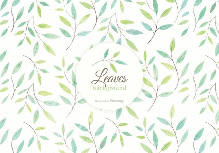 700x490 Watercolor Leaves And Branches Vector Background - Watercolor Leaves Wallpaper