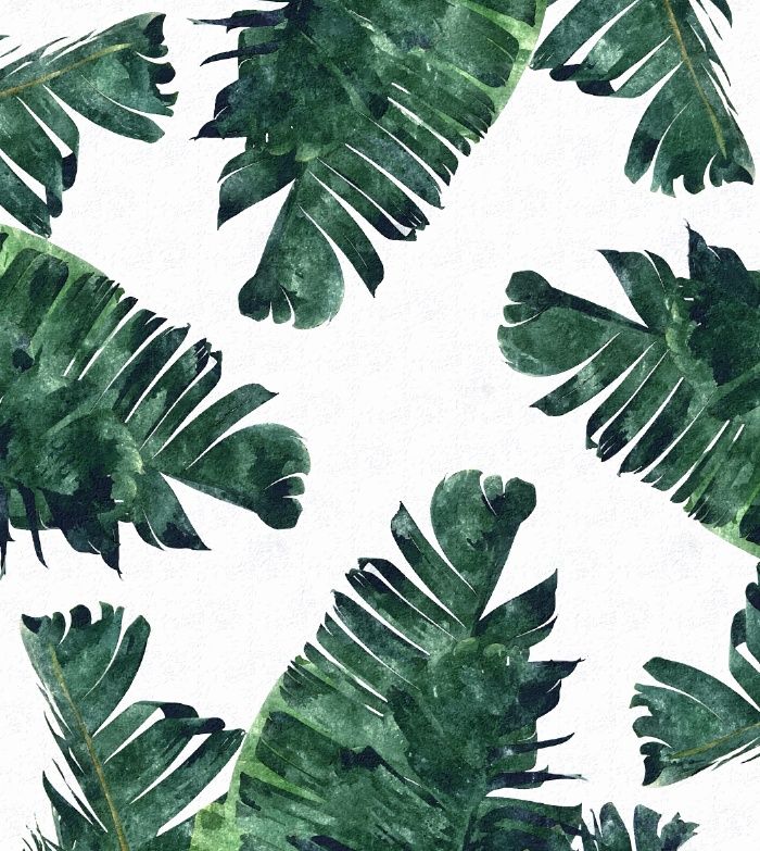 700x783 Banana Leaf Watercolor Pattern Begron Banana - Watercolor Leaves Wallpaper