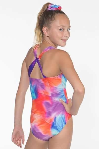 400x599 Watercolor Wisps Softy Yoga Back Leotard Garland Activewear - Watercolor Leotard