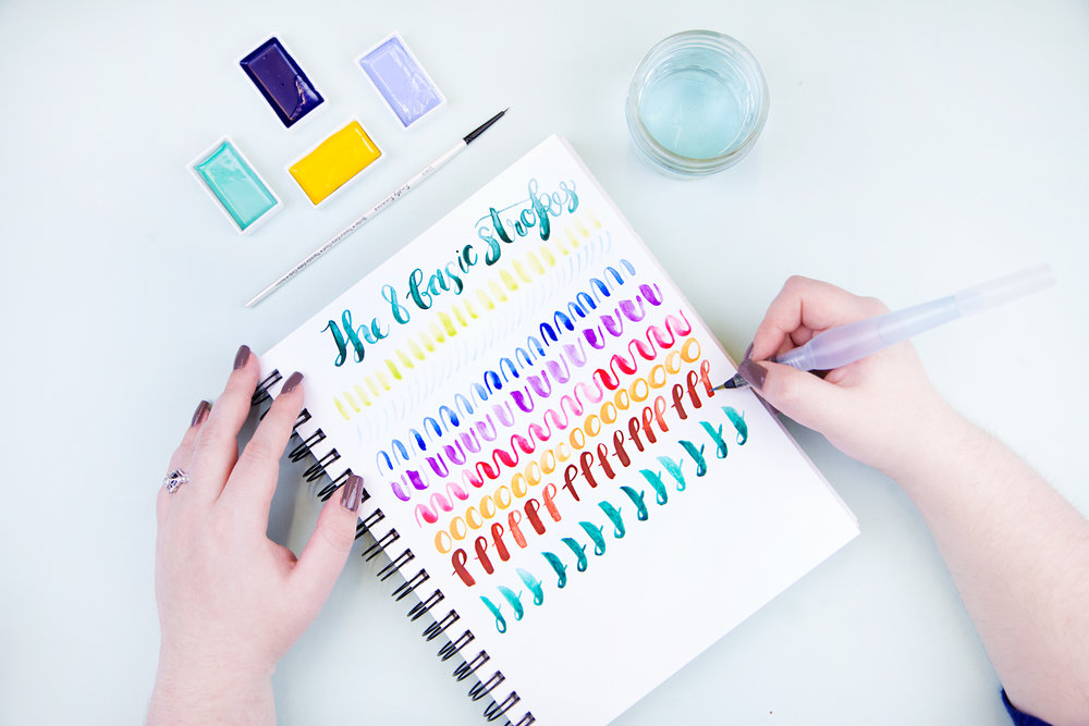 1000x667 Watercolor Brush Lettering Craftjam - Watercolor Lettering
