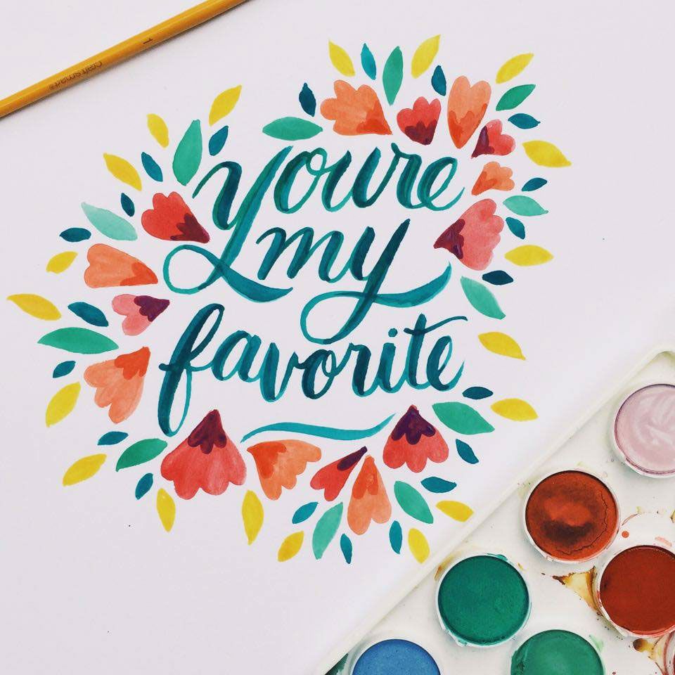 960x960 Watercolor Typography Collection On Behance Lettering - Watercolor Lettering