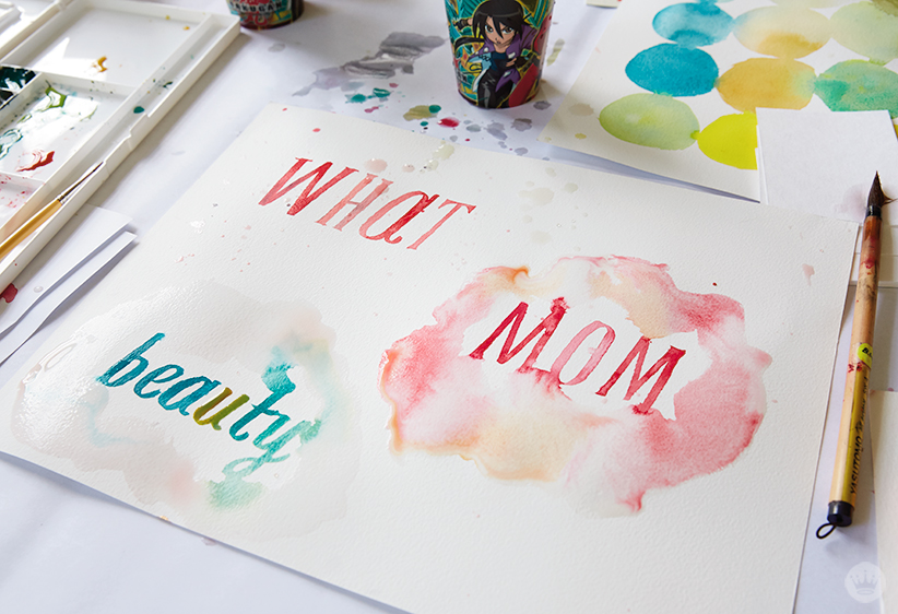 822x562 Watercolor Lettering Four Techniques To Try - Watercolor Lettering